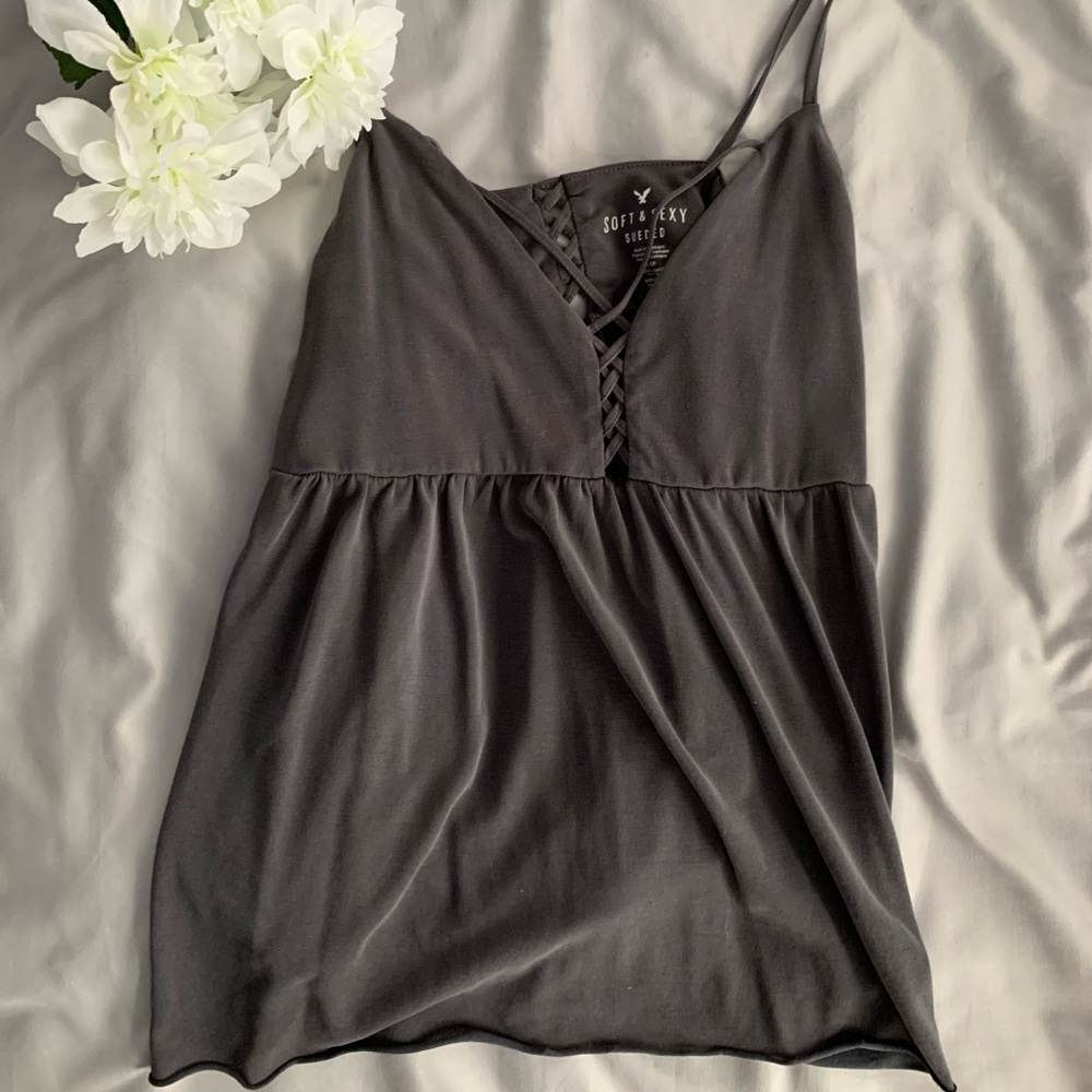 AMERICAN EAGLE soft grey tank